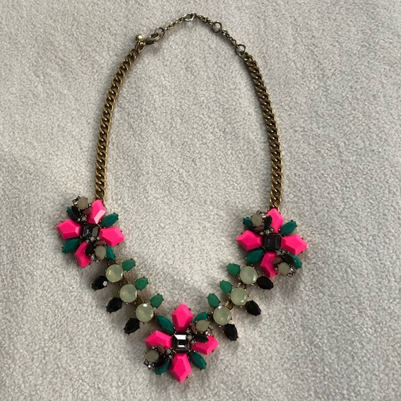 J. Crew Jewelry - J Crew Pink and Green Gems Statement Necklace J. Crew Jewelry - J Crew Pink and Green Gems Statement Necklace